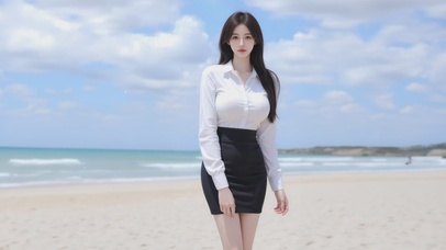 海边气质美女