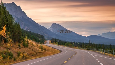 6K 唯美夕阳山边公路