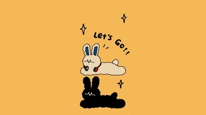 可爱小兔～let's go_