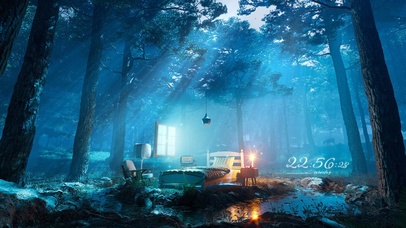 4K唯美月光森林卧室