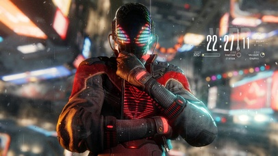 4k 赛博朋克雨天都市蒙面侠