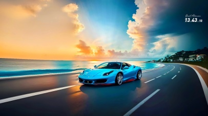 海边的跑车