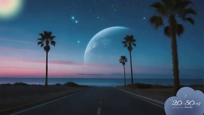 彩色夜晚的星空
