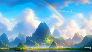 白云彩虹大山