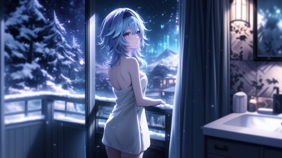 雪墨壁纸丨优菈丨夜色佳人丨