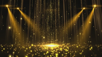 金色粒子光效舞台