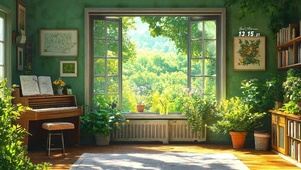 护眼植物盆栽房间