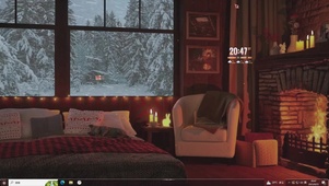 温馨雪天小屋—【主题桌面】