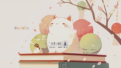 小猫插画AI壁纸