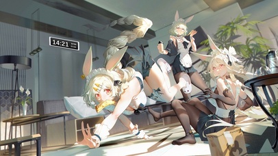 清新房间兔耳少女