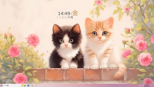 清新玫瑰猫咪