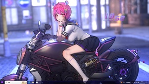 机车少女主题壁纸