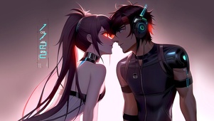 4K赛博朋克情侣（音频闪互动）