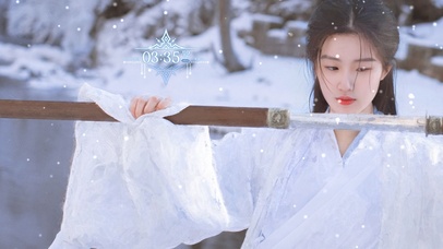 雪域白衣古风美女