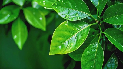 护眼助眠雨声和栀子叶