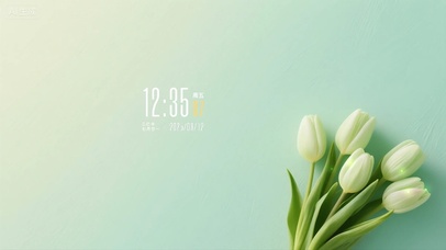 4k简约清新郁金香桌面