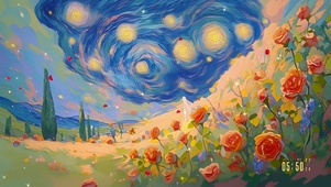 4K 星夜玫瑰