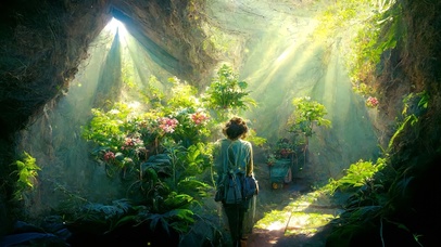 4k唯美山洞景色