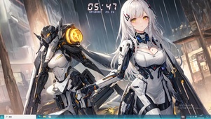 4k机甲纯欲美少女下雨