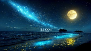 夜空星海璀璨海滩