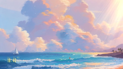 4K 棉花糖般的云朵