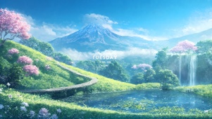 4k春天山坡