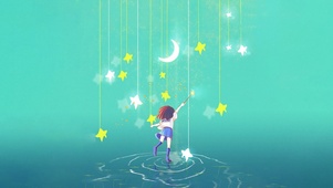画星星的女孩