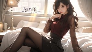 居家长腿美女