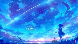 蔚蓝星空少女