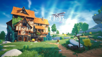 唯美治愈蓝天白云郊外房屋