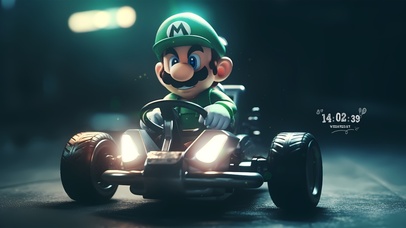 可爱赛车马里奥