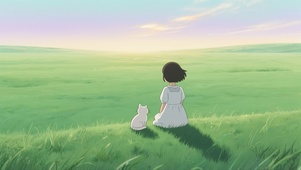 女孩与猫
