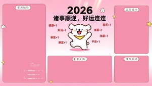 2026诸事顺遂分区桌面