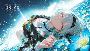 花海中的少女