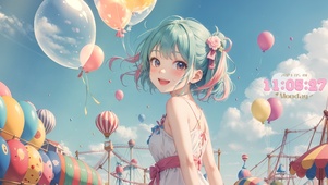 甜美彩虹女孩