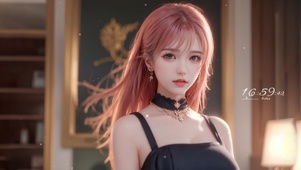 纯欲系粉发女孩