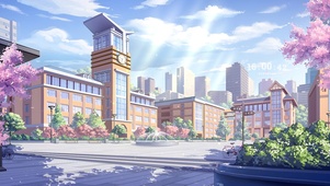 唯美治愈樱花校园
