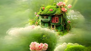 绿色青苔小屋