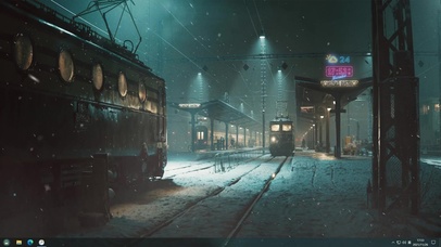 暴风雪的站台（含天气、时间）