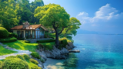 清新护眼海边风景