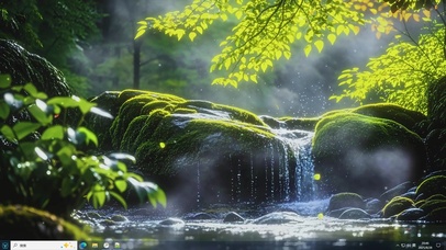 翠苔流瀑-桌面主题