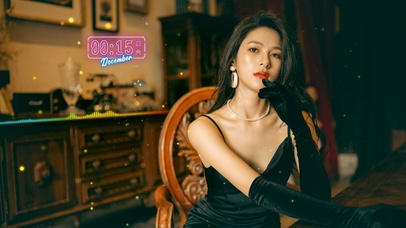 性感黑色裙子御姐