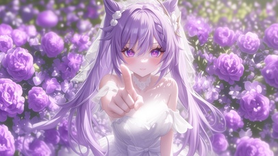 雪墨壁纸丨刻晴丨纯白花嫁丨