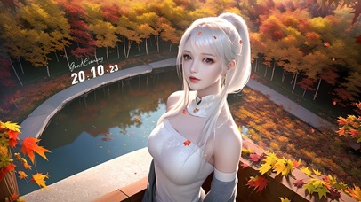 唯美银发美少女