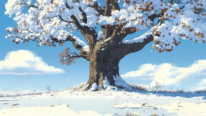 雪原大树