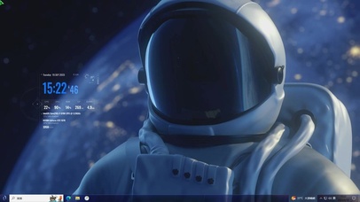 太空人望地球主题