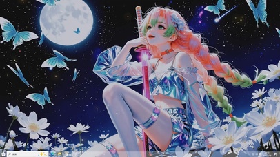 月下蝶刃-桌面主题
