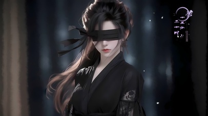 古风蒙眼少女