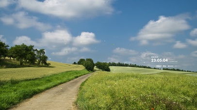 治愈蓝天青山小路