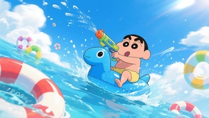 蜡笔小新的夏日泳池大作战